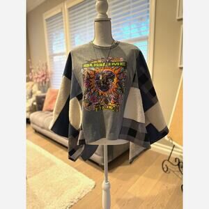 Upcycled Sublime Poncho Handmade Sublime Poncho Size XL | SAME DAY SHIP